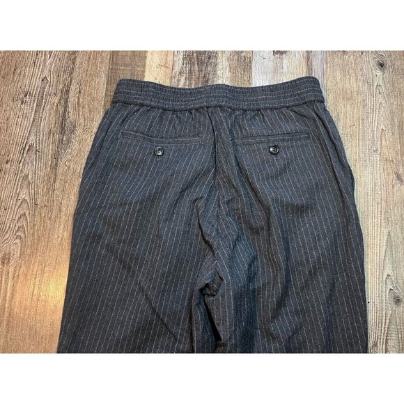 Ami Alexandre Mattiussi Elasticated Waist Pants Wool Black Pinstripe Size Small - Picture 8 of 10